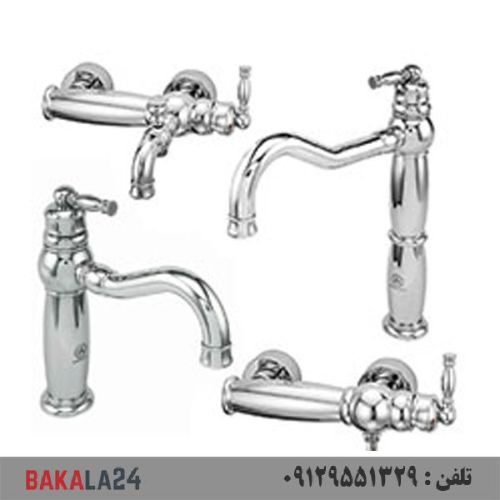 ست 4 تایی شیرآلات قهرمان مدل آنتیک (طلایی)