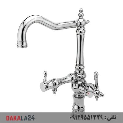 شیر ظرفشویی دو منظوره قهرمان مدل نگین (کروم)