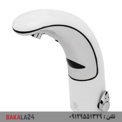 شیر روشویی قهرمان مدل چشمی سفید کروم