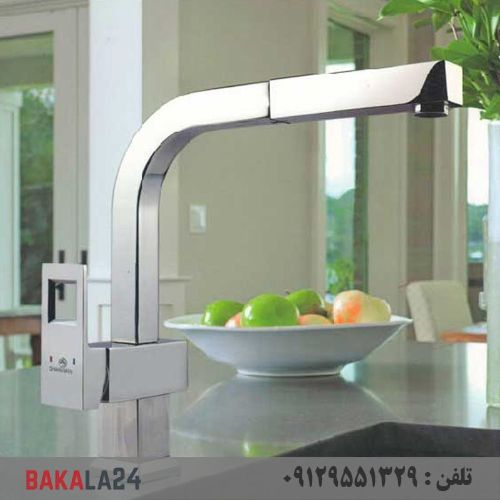 شیر ظرفشویی شلنگدار قهرمان مدل فلت رویال