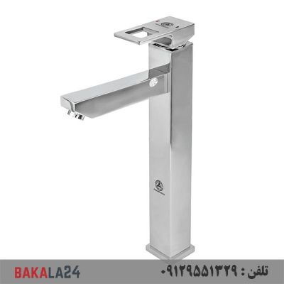 شیر روشویی پایه بلند قهرمان مدل فلت