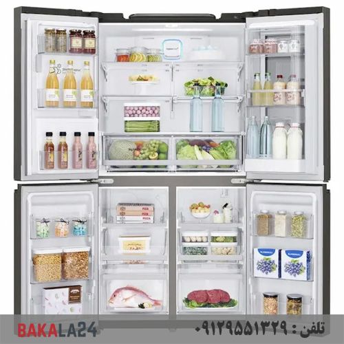 یخچال فریزر ساید بای ساید 30 فوت 5 درب دودی ال جی X24