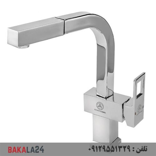 شیر ظرفشویی شلنگدار قهرمان مدل فلت رویال