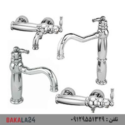 ست 4 تایی شیرآلات قهرمان مدل آنتیک (کروم)