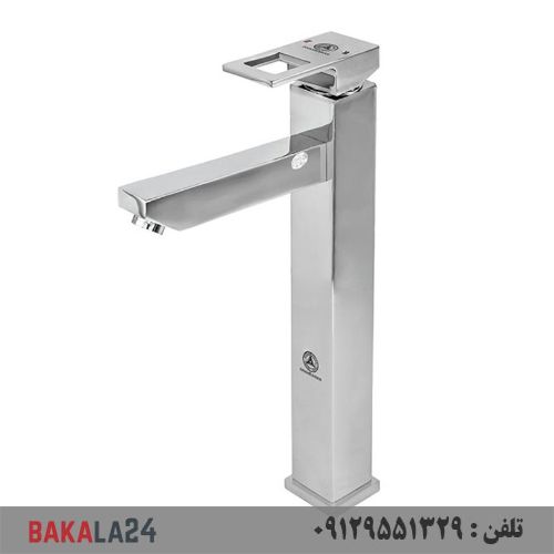 شیر روشویی پایه بلند قهرمان مدل فلت