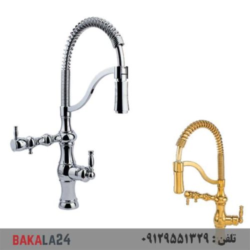 شیر ظرفشویی دو منظوره قهرمان مدل آنتیک (کروم)