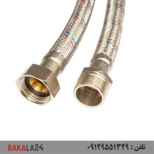 شلنگ 50 سانت استیل جفت 1/2