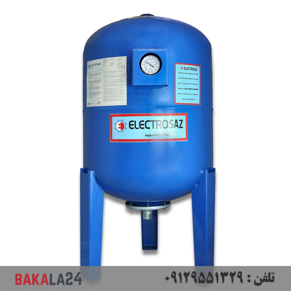 منبع تحت فشار الکتروساز 80 لیتری درجه دار ایرونت دار