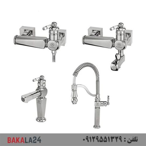 ست 4 تایی شیرآلات قهرمان مدل ارس (کروم)